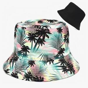 New Tropical Print Bucket Hat summer spring Hawaiian